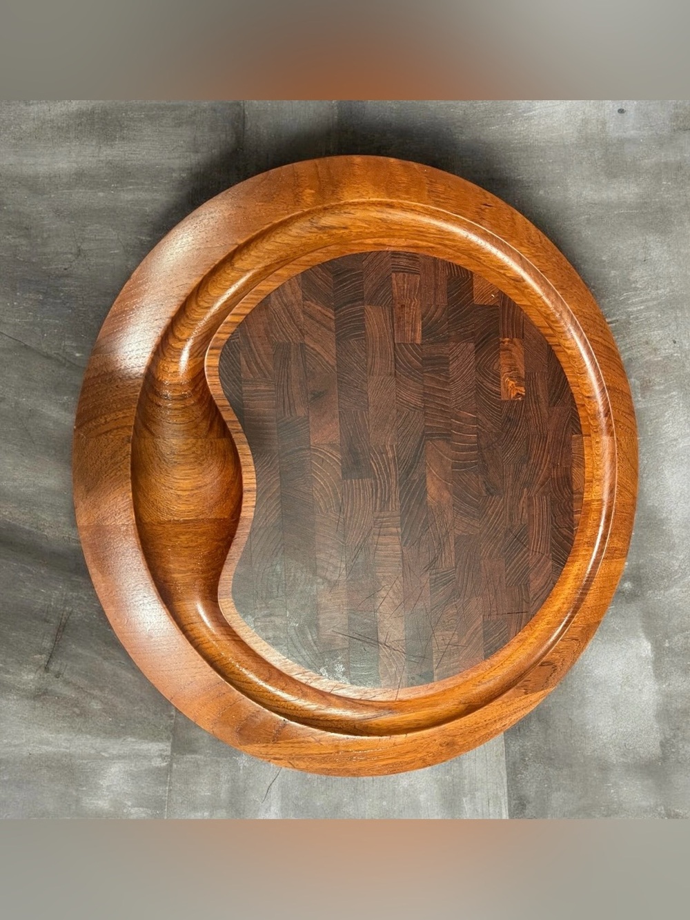 MCM Dansk Mutenye wood cutting board and tray designed by Jens Qui